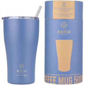 ESTIA 01-23188 COFFEE MUG SAVE THE AEGEAN DENIM BLUE 0.5LT